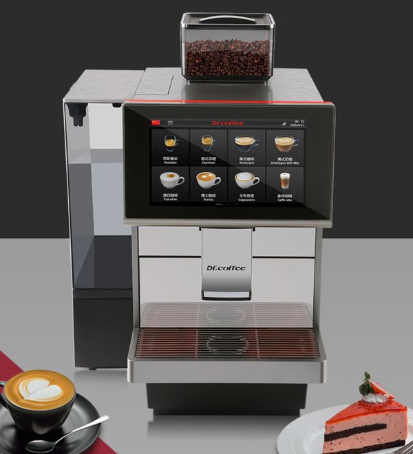 Máy pha cà phê tự động Dr.Coffee M12 Big Plus, là một chiếc máy hoàn toàn tự động thực hiện toàn bộ quy trình pha cà phê cho bạn, máy xay hạt, pha cà phê và thậm chí cả sữa.